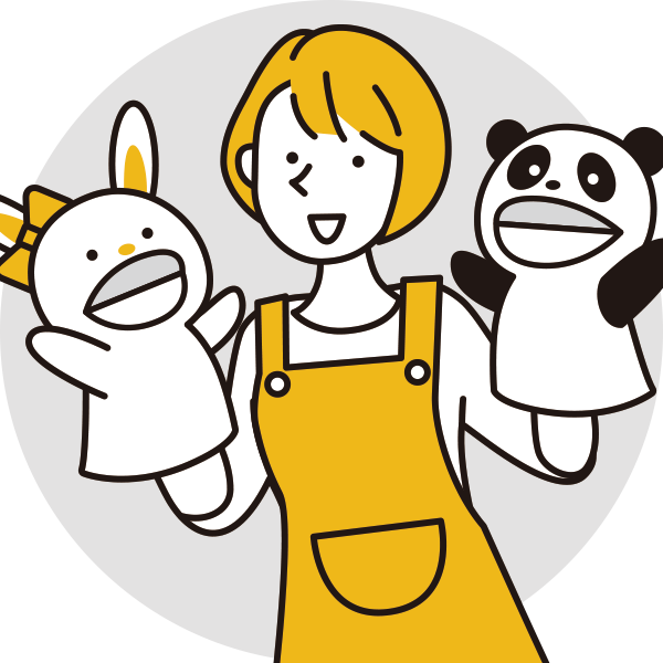 明るく笑顔で元気がある人のイラスト